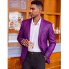 COOFANDY Mens Metallic Jacket Casual Sport Coat 70s Party Disco Outfits(Purple)