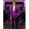 COOFANDY Mens Metallic Jacket Casual Sport Coat 70s Party Disco Outfits(Purple)