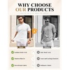 COOFANDY Mens Mock Turtleneck Sweater Short Sleeve Slim Fit Casual Sweaters(2 Pack-white/White)