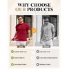 COOFANDY Mens Mock Turtleneck Sweater Short Sleeve Slim Fit Casual Sweaters(3 Pack-black/White/Dark Red)