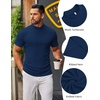 COOFANDY Mens Mock Turtleneck Sweater Short Sleeve Slim Fit Casual Sweaters(3 Pack-black/White/Navy Blue)