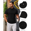 COOFANDY Mens Mock Turtleneck Sweater Short Sleeve Slim Fit Casual Sweaters(##A-black)