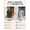 COOFANDY Mens Mock Turtleneck Sweater Short Sleeve Slim Fit Casual Sweaters(Army Green)