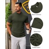 COOFANDY Mens Mock Turtleneck Sweater Short Sleeve Slim Fit Casual Sweaters(Army Green)