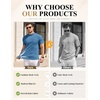 COOFANDY Mens Mock Turtleneck Sweater Short Sleeve Slim Fit Casual Sweaters(Blue)