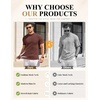 COOFANDY Mens Mock Turtleneck Sweater Short Sleeve Slim Fit Casual Sweaters(Brown)