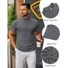 COOFANDY Mens Mock Turtleneck Sweater Short Sleeve Slim Fit Casual Sweaters(Dark Grey)