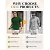 COOFANDY Mens Mock Turtleneck Sweater Short Sleeve Slim Fit Casual Sweaters(Green)