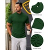 COOFANDY Mens Mock Turtleneck Sweater Short Sleeve Slim Fit Casual Sweaters(Green)