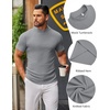 COOFANDY Mens Mock Turtleneck Sweater Short Sleeve Slim Fit Casual Sweaters(Light Grey)