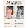 COOFANDY Mens Mock Turtleneck Sweater Short Sleeve Slim Fit Casual Sweaters(Pink)