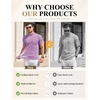 COOFANDY Mens Mock Turtleneck Sweater Short Sleeve Slim Fit Casual Sweaters(Purple)