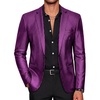 COOFANDY Mens Metallic Jacket Casual Sport Coat 70s Party Disco Outfits(Purple)
