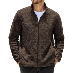 COOFANDY Men’s Fleece Jackets Full Zip Lightweight Casual Sweater Jacket(Dark Brown)