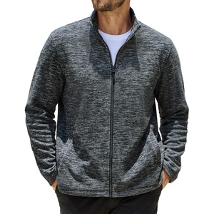 COOFANDY Men’s Fleece Jackets Full Zip Lightweight Casual Sweater Jacket(Medium Grey)