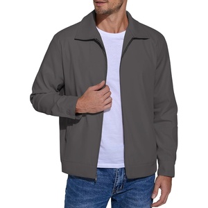 COOFANDY Men’s Lightweight Zip Up Jacket Golf Work Casual Office Jackets(Charcoal)