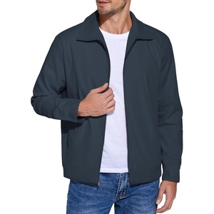 COOFANDY Men’s Lightweight Zip Up Jacket Golf Work Casual Office Jackets(Navy Blue)