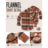 COOFANDY Mens Flannel Shirts Long Sleeve Plaid Button Down Shirt Jacket(Orange)