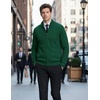 COOFANDY Mens Zip up Sweater Casual Knitted Cardigan Sweater Stand Collar(Green)