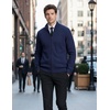 COOFANDY Mens Zip up Sweater Casual Knitted Cardigan Sweater Stand Collar(Navy Blue)