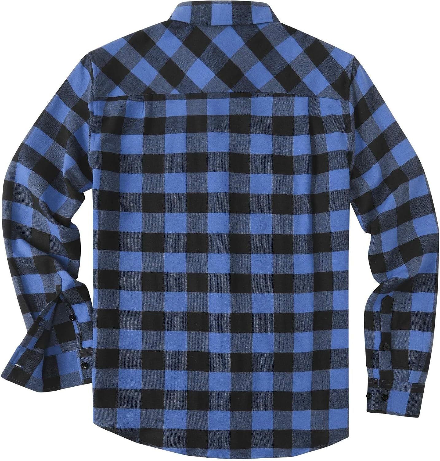 image:imageCOOFANDY Mens Flannel Shirts Long Sleeve Plaid Casual Button Down ShirtBuffalo Black Blue