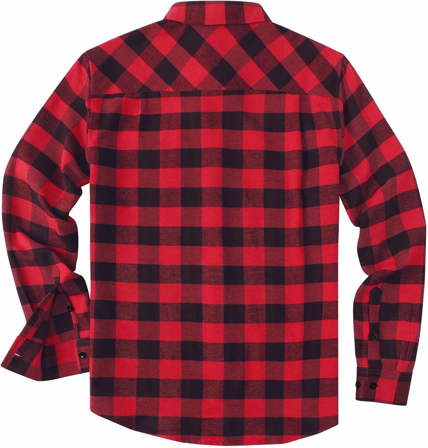 image:imageCOOFANDY Mens Flannel Shirts Long Sleeve Plaid Casual Button Down ShirtBuffalo Black Red