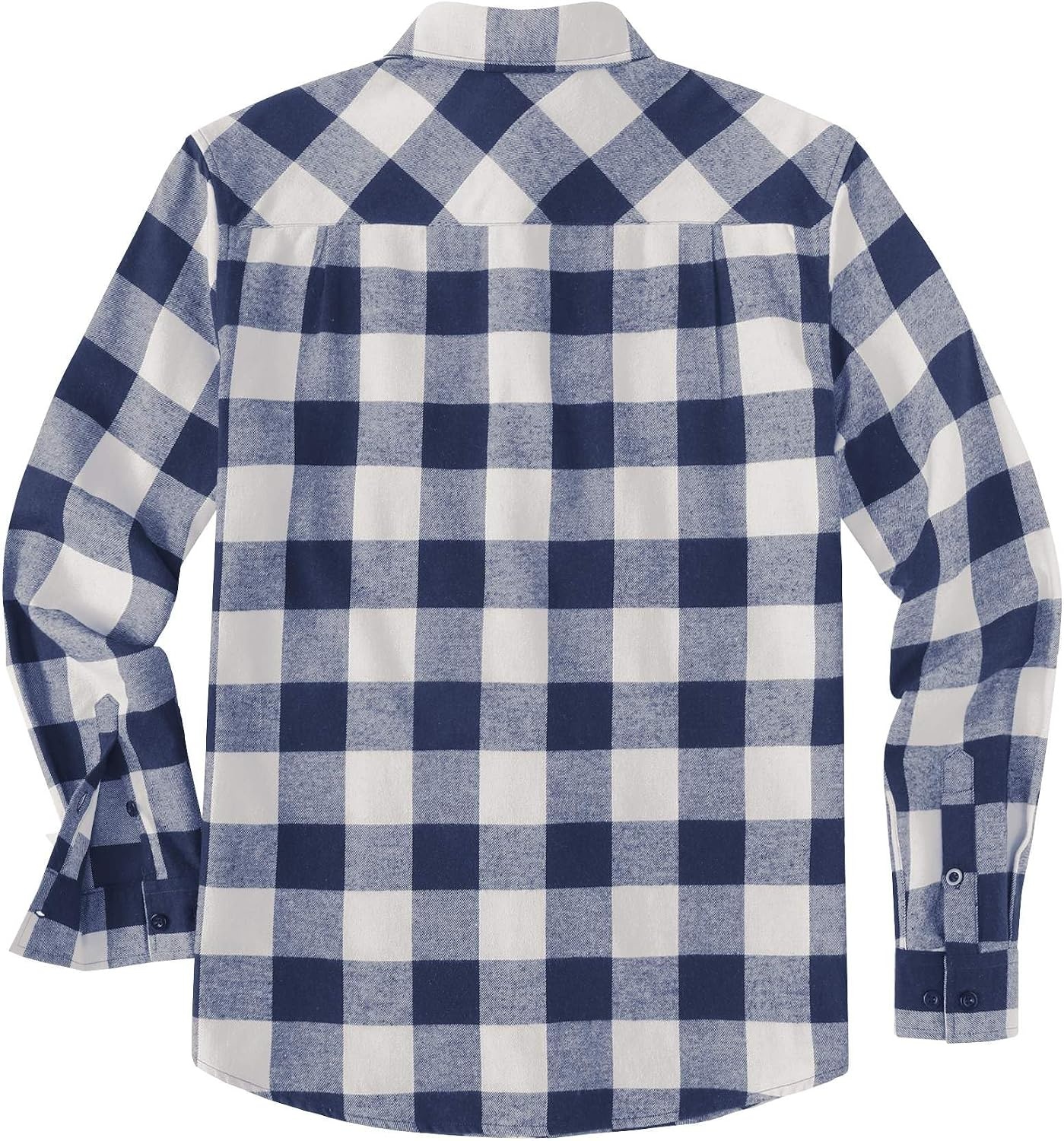 image:imageCOOFANDY Mens Flannel Shirts Long Sleeve Plaid Casual Button Down ShirtBuffalo Blue White