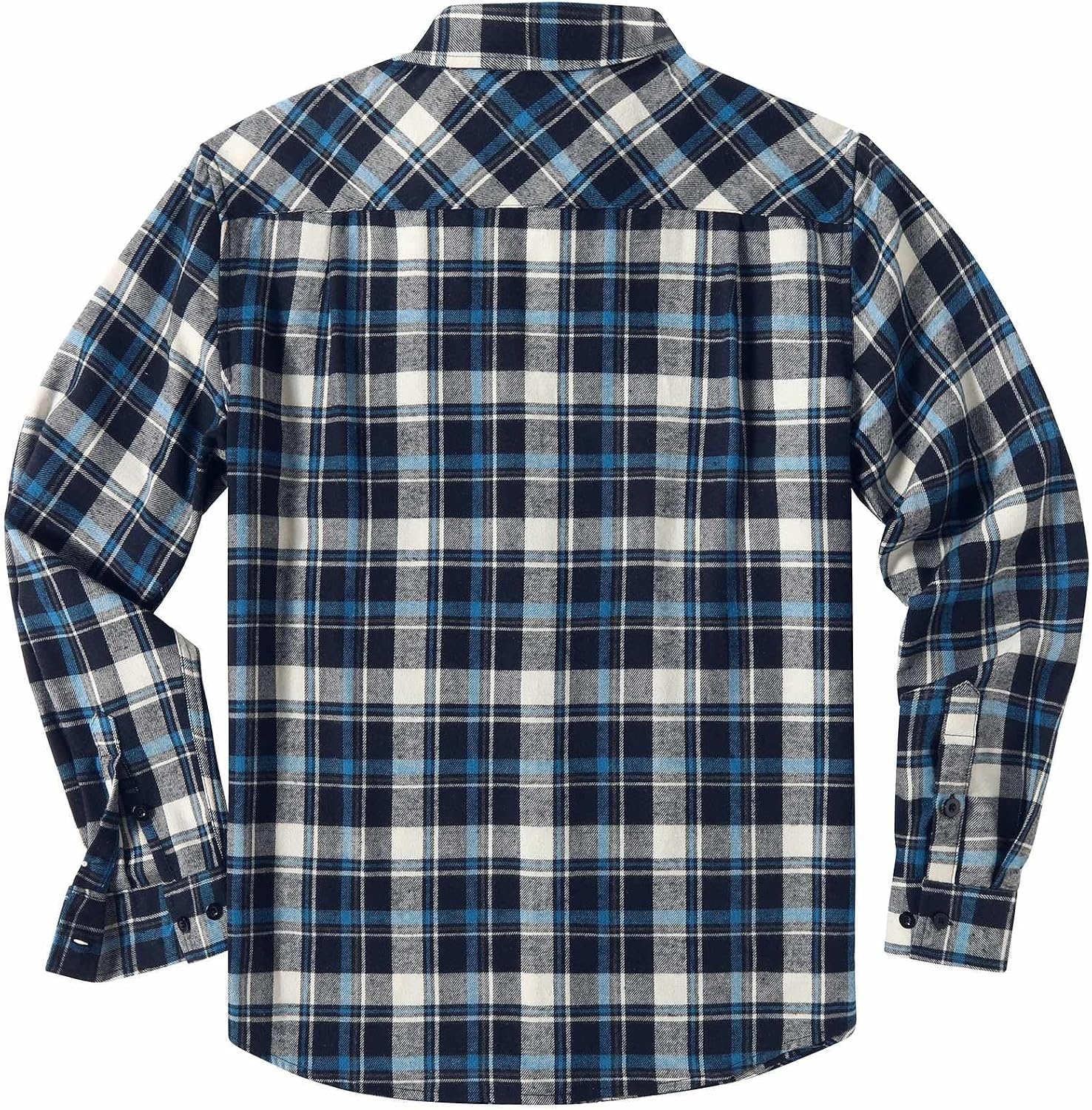 image:imageCOOFANDY Mens Flannel Shirts Long Sleeve Plaid Casual Button Down ShirtPlaid Blue White