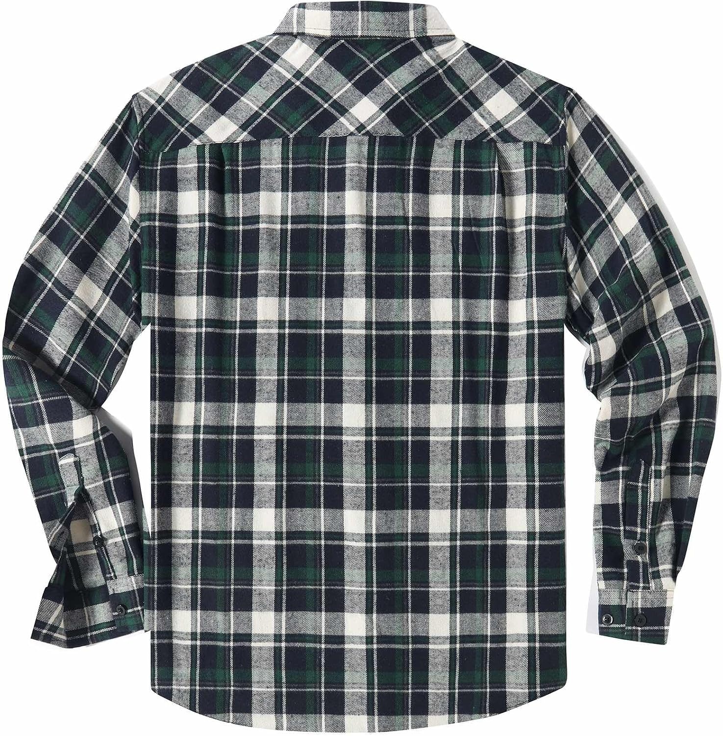 image:imageCOOFANDY Mens Flannel Shirts Long Sleeve Plaid Casual Button Down ShirtPlaid White Green