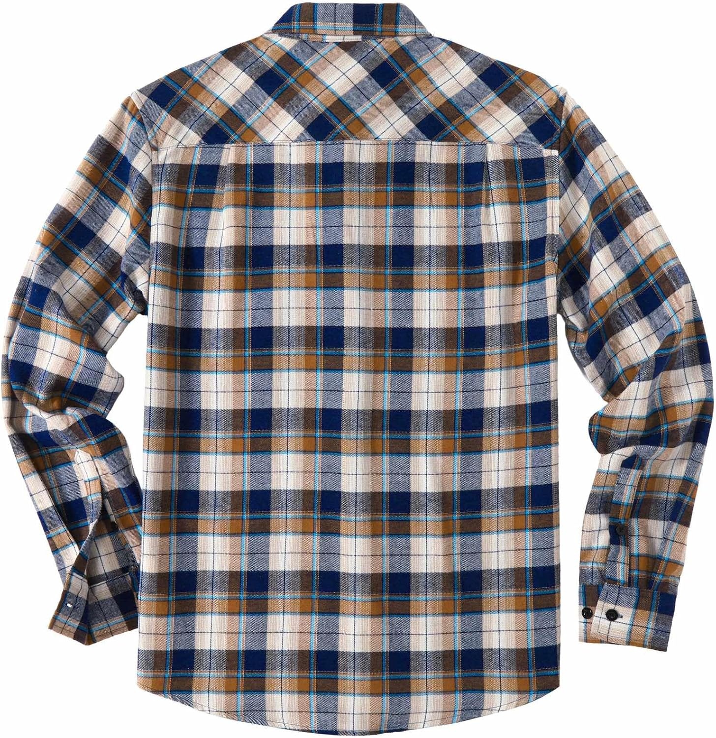 image:imageCOOFANDY Mens Flannel Shirts Long Sleeve Plaid Casual Button Down ShirtPlaid Navy Coffee