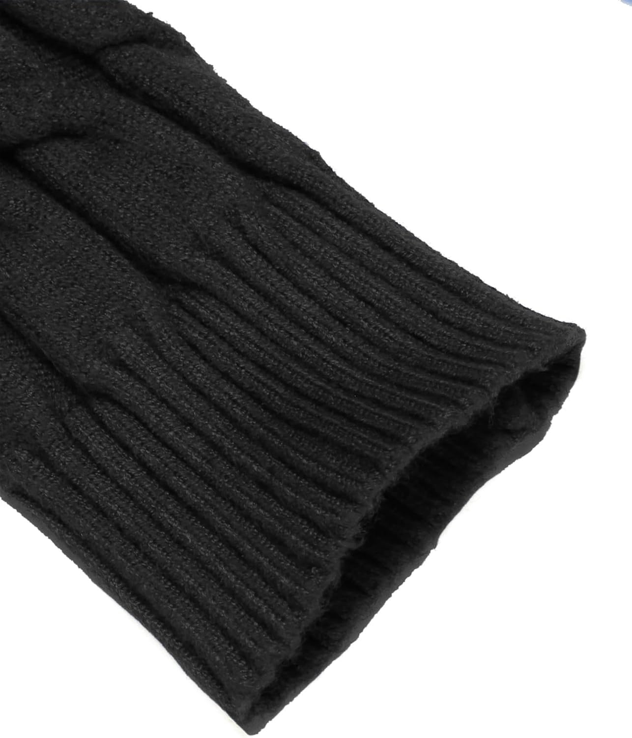 image:imageCOOFANDY Mens Slim Fit Turtleneck Sweater Casual Twisted Knitted PulloverStripedgrey Black