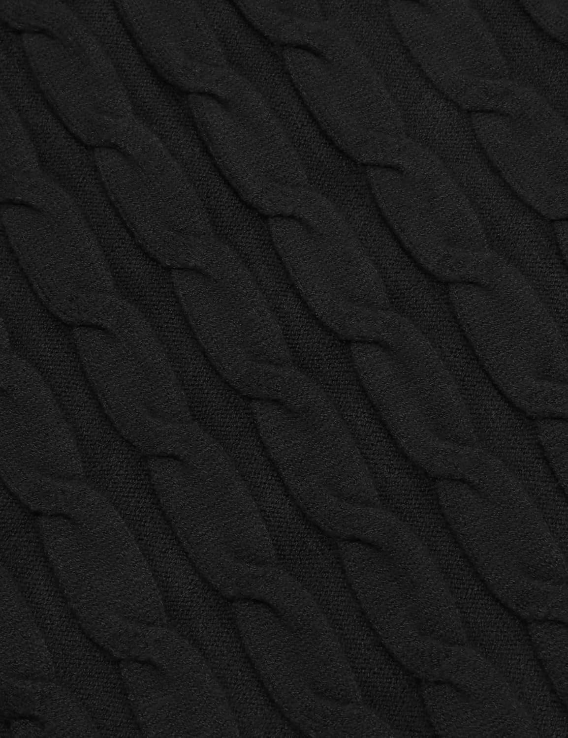 image:imageCOOFANDY Mens Slim Fit Turtleneck Sweater Casual Twisted Knitted PulloverStripedgrey Black