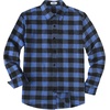 COOFANDY Mens Flannel Shirts Long Sleeve Plaid Casual Button Down Shirt(Buffalo Black Blue)