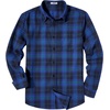 COOFANDY Mens Flannel Shirts Long Sleeve Plaid Casual Button Down Shirt(Plaid – Black Blue)