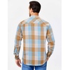 COOFANDY Mens Flannel Shirts Long Sleeve Plaid Casual Button Down Shirt(Plaid – Khaki Blue)