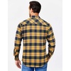 COOFANDY Mens Flannel Shirts Long Sleeve Plaid Casual Button Down Shirt(Plaid – Navy Yellow)