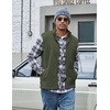 COOFANDY Men’s Polar Fleece Vest Lightweight Sleeveless Zip Up Jacket Warm(Army Green 02)