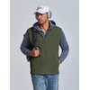 COOFANDY Men’s Polar Fleece Vest Lightweight Sleeveless Zip Up Jacket Warm(Army Green 02)