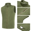 COOFANDY Men’s Polar Fleece Vest Lightweight Sleeveless Zip Up Jacket Warm(Army Green)