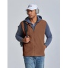 COOFANDY Men’s Polar Fleece Vest Lightweight Sleeveless Zip Up Jacket Warm(Baked Clay)