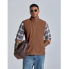COOFANDY Men’s Polar Fleece Vest Lightweight Sleeveless Zip Up Jacket Warm(Baked Clay)