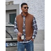 COOFANDY Men’s Polar Fleece Vest Lightweight Sleeveless Zip Up Jacket Warm(Baked Clay)