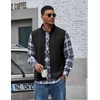 COOFANDY Men’s Polar Fleece Vest Lightweight Sleeveless Zip Up Jacket Warm(Black)