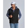 COOFANDY Men’s Polar Fleece Vest Lightweight Sleeveless Zip Up Jacket Warm(Black)