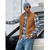 COOFANDY Men’s Polar Fleece Vest Lightweight Sleeveless Zip Up Jacket Warm(Brown)