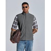 COOFANDY Men’s Polar Fleece Vest Lightweight Sleeveless Zip Up Jacket Warm(Charcoal Heather)