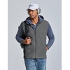 COOFANDY Men’s Polar Fleece Vest Lightweight Sleeveless Zip Up Jacket Warm(Charcoal Heather)