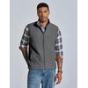 COOFANDY Men’s Polar Fleece Vest Lightweight Sleeveless Zip Up Jacket Warm(Charcoal Heather)