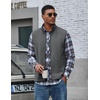 COOFANDY Men’s Polar Fleece Vest Lightweight Sleeveless Zip Up Jacket Warm(Charcoal Heather)