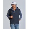 COOFANDY Men’s Polar Fleece Vest Lightweight Sleeveless Zip Up Jacket Warm(Dark Blue)